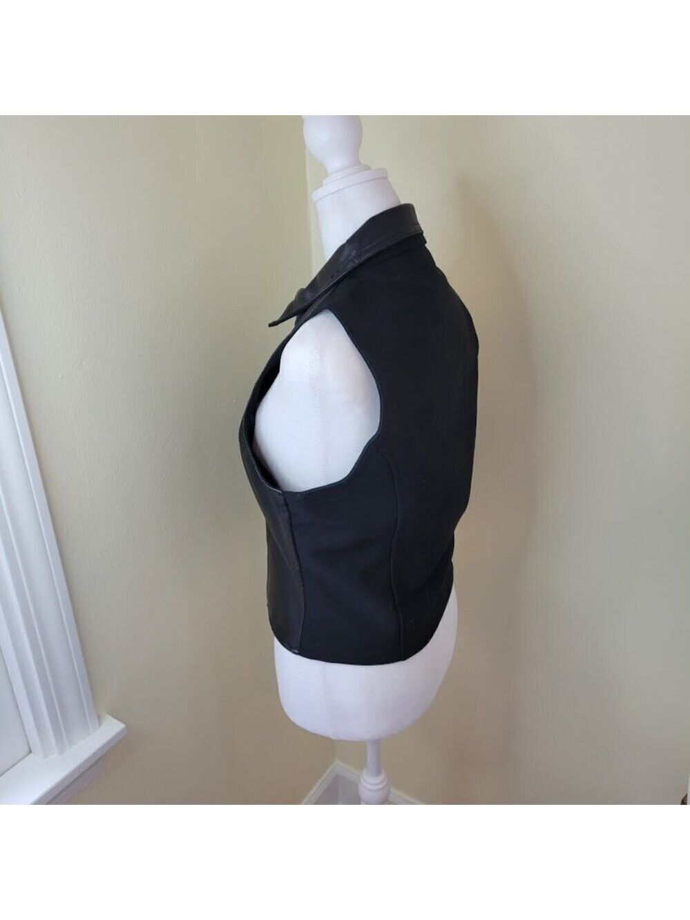 Vintage Limited America Leather Black Vest Women's Size Small - Picture 5 of 13